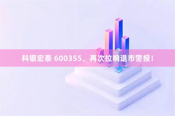 科银宏泰 600355，再次拉响退市警报！